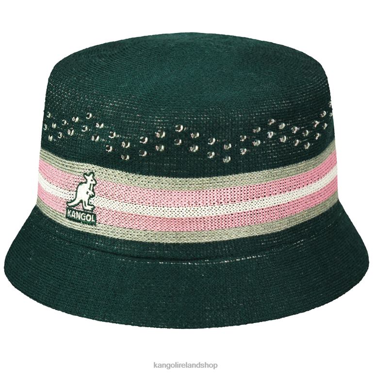 IE Kangol Slick Stripe Bin Pine Unisex Accessories 6B26V571