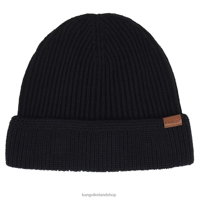 IE Kangol Squad Fully Fashioned Cuff Pull On Black Unisex Accessories 6B26V822