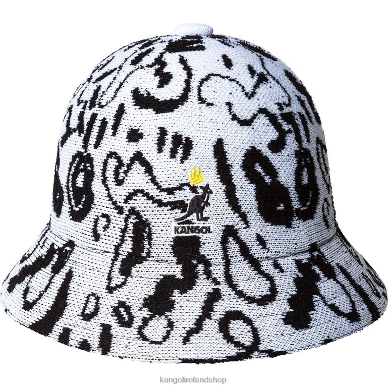 IE Kangol Street King Casual White/Black Unisex Accessories 6B26V473