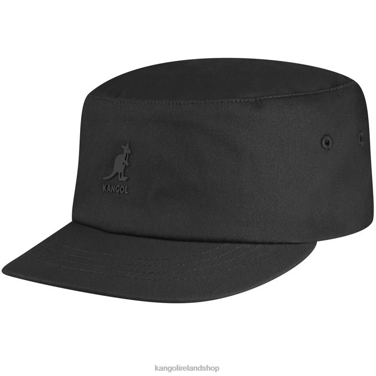 IE Kangol Stretch Fit Army Cap Black Unisex Accessories 6B26V253