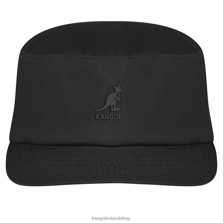 IE Kangol Stretch Fit Army Cap Black Unisex Accessories 6B26V253