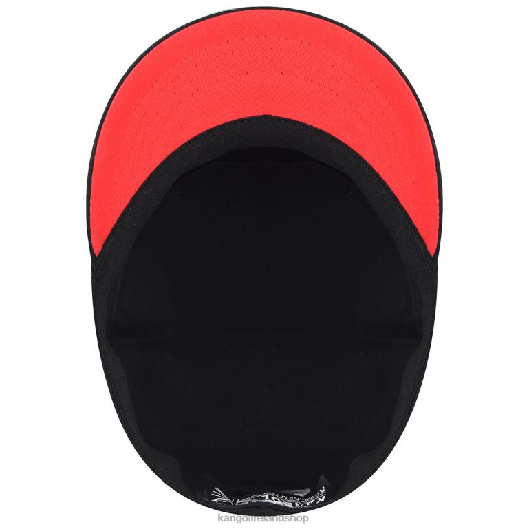 IE Kangol Stretch Fit Army Cap Black Unisex Accessories 6B26V253