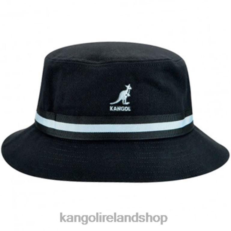IE Kangol Stripe Lahinch Black Unisex Accessories 6B26V527