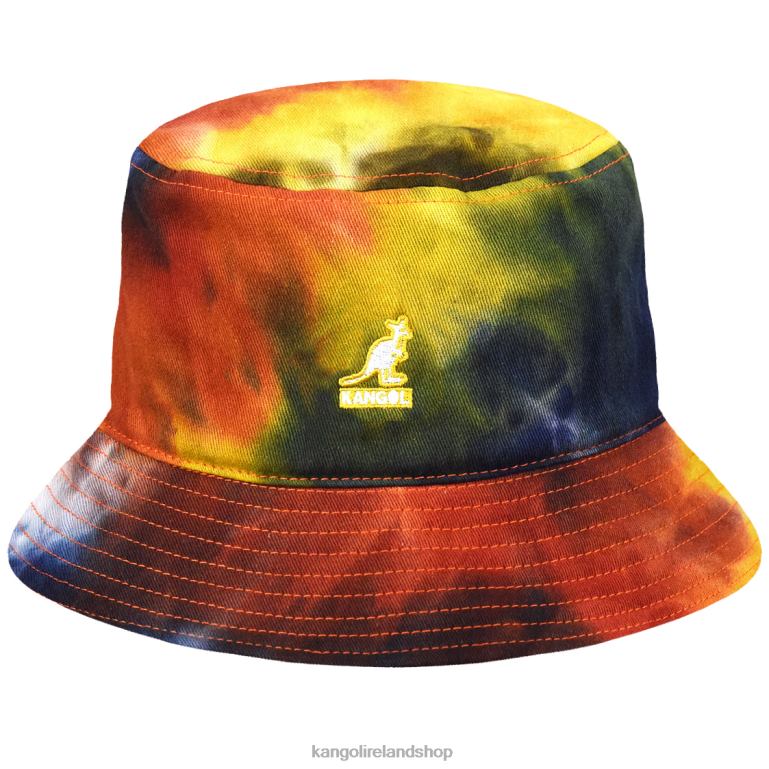 IE Kangol Tie Dye Bucket Golden Palm Unisex Accessories 6B26V524
