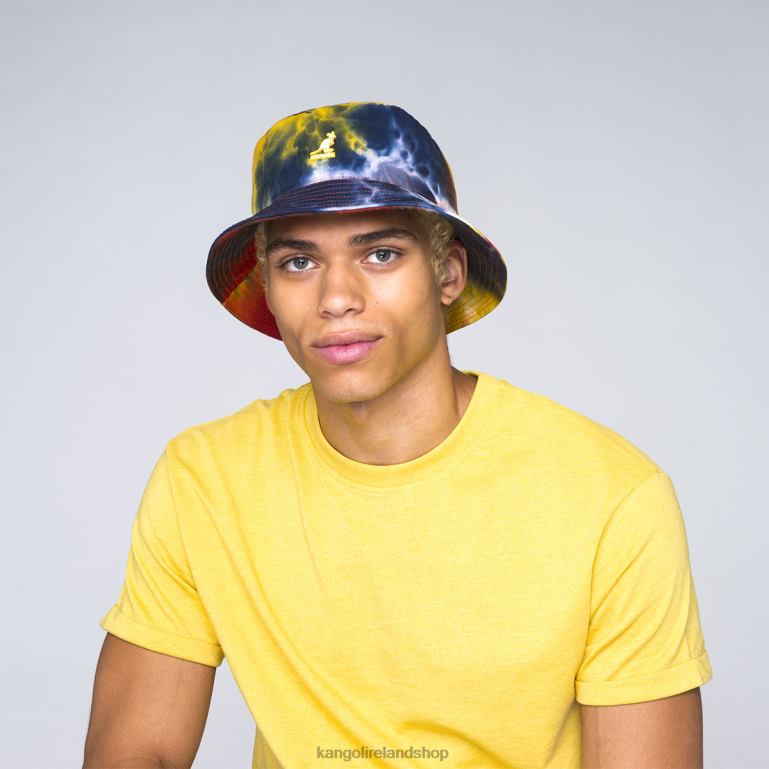 IE Kangol Tie Dye Bucket Golden Palm Unisex Accessories 6B26V524