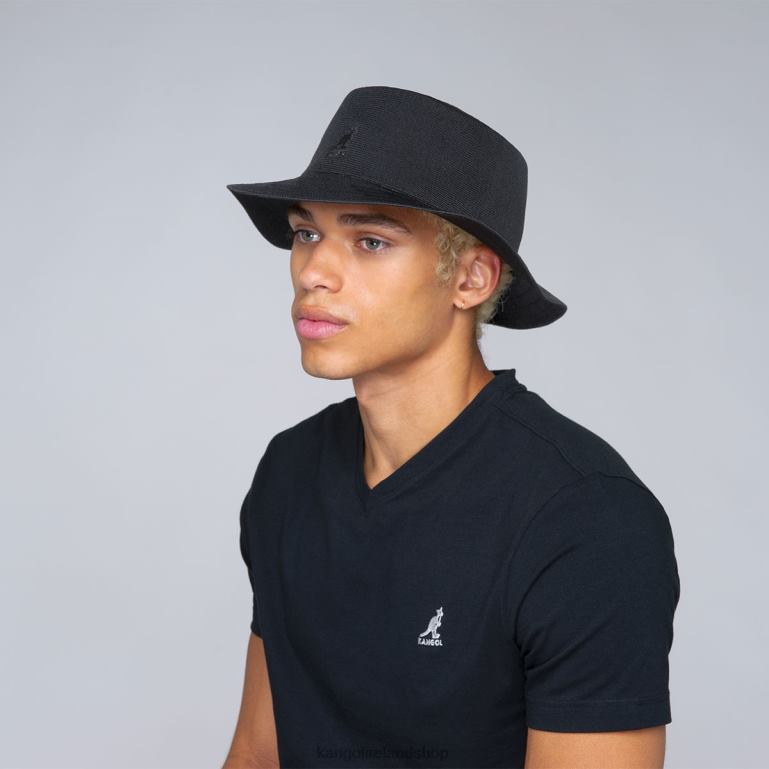 IE Kangol Tropic Rap Hat Black Unisex Accessories 6B26V543