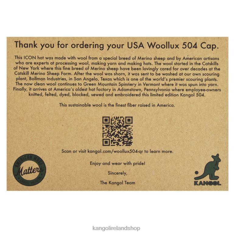 IE Kangol USA Woollux 504 - Limited Edition Black Unisex Accessories 6B26V111