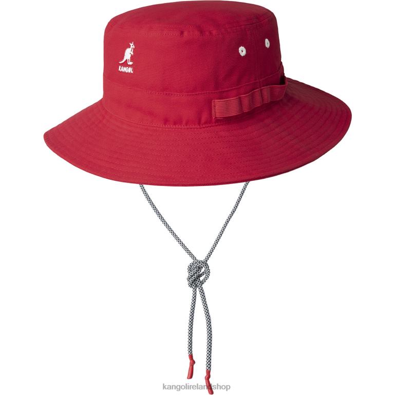 IE Kangol Utility Cords Jungle Hat Red Unisex Accessories 6B26V501