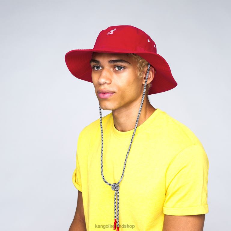 IE Kangol Utility Cords Jungle Hat Red Unisex Accessories 6B26V501