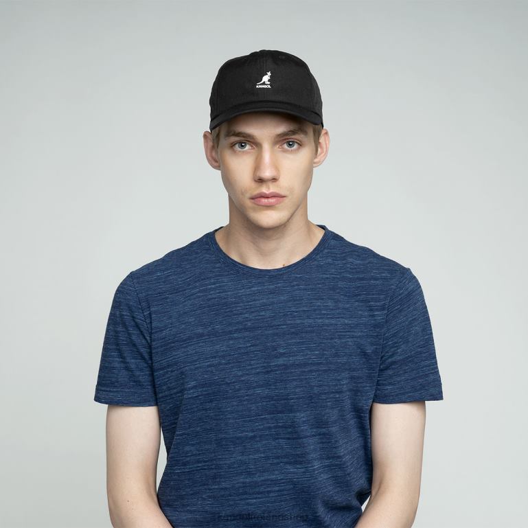 IE Kangol WR Nylon Baseball Black Unisex Accessories 6B26V373