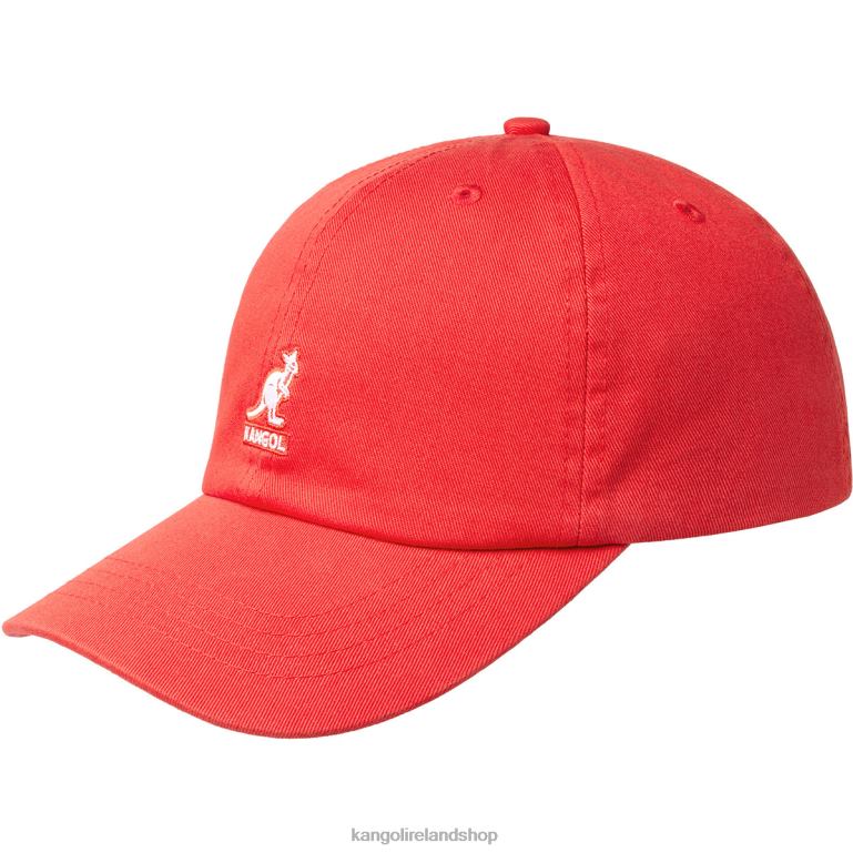 IE Kangol Washed Baseball Cherry Glow Unisex Accessories 6B26V347