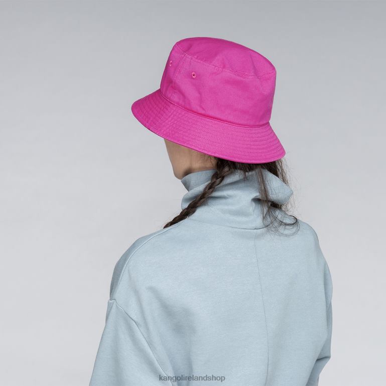 IE Kangol Washed Bucket Hat Electric Pink Unisex Accessories 6B26V587