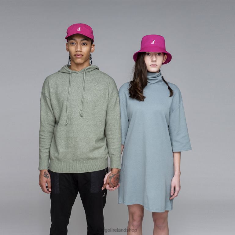 IE Kangol Washed Bucket Hat Electric Pink Unisex Accessories 6B26V587