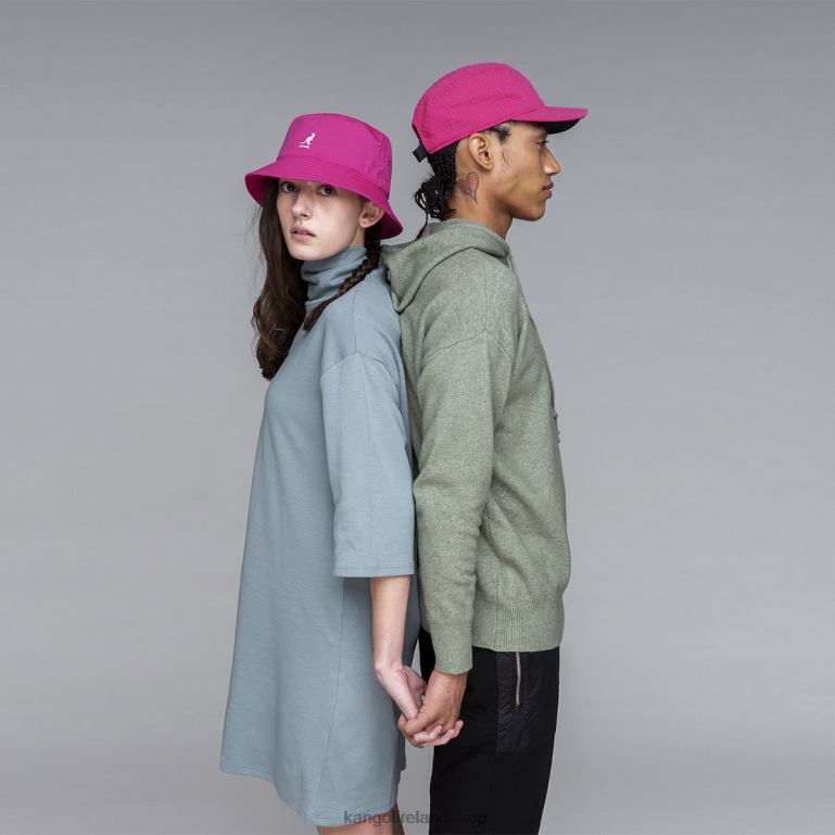 IE Kangol Washed Bucket Hat Electric Pink Unisex Accessories 6B26V587