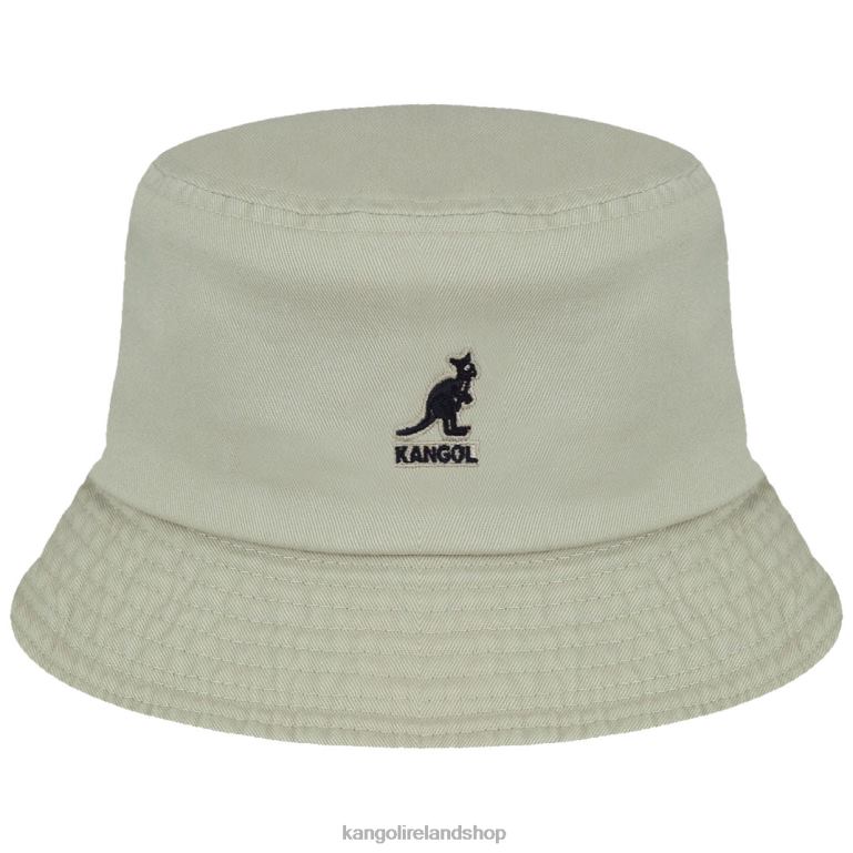 IE Kangol Washed Bucket Hat Khaki Unisex Accessories 6B26V579