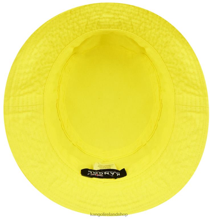 IE Kangol Washed Bucket Hat Lemon Sorbet Unisex Accessories 6B26V585