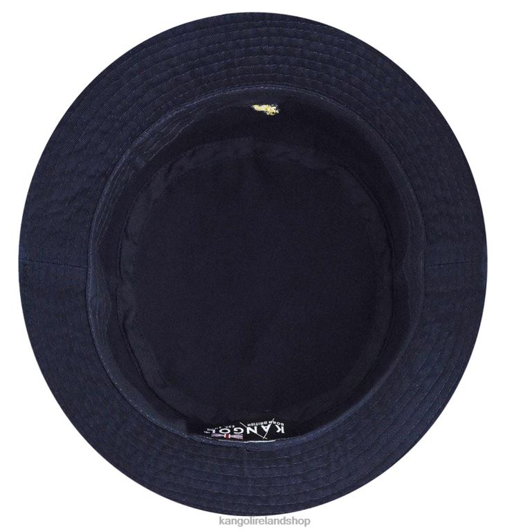 IE Kangol Washed Bucket Hat Navy Unisex Accessories 6B26V580