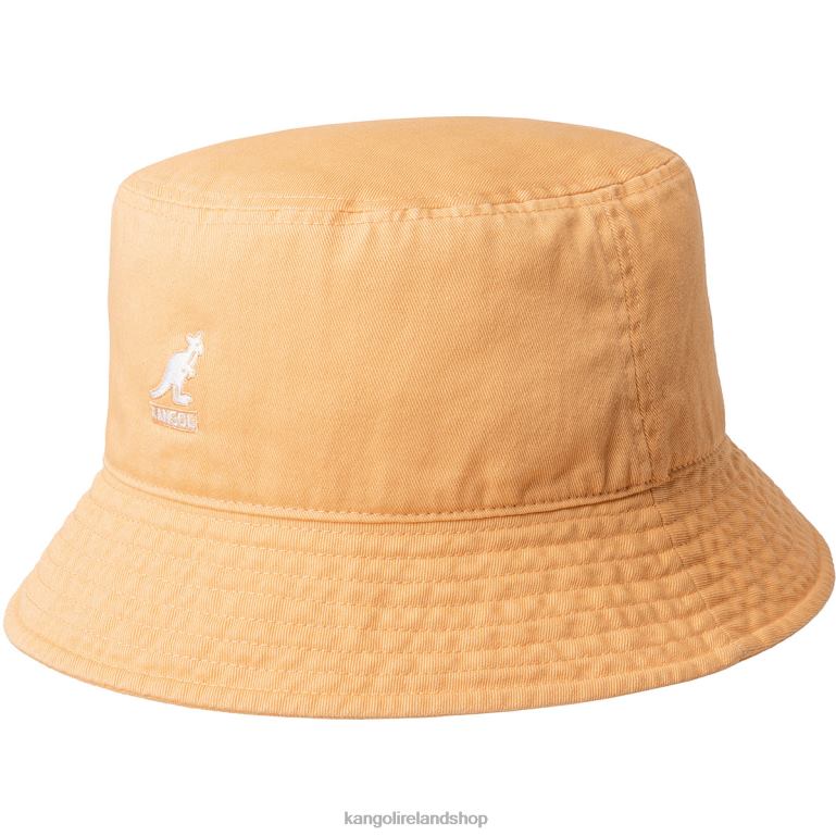IE Kangol Washed Bucket Hat Papaya Milk Unisex Accessories 6B26V592