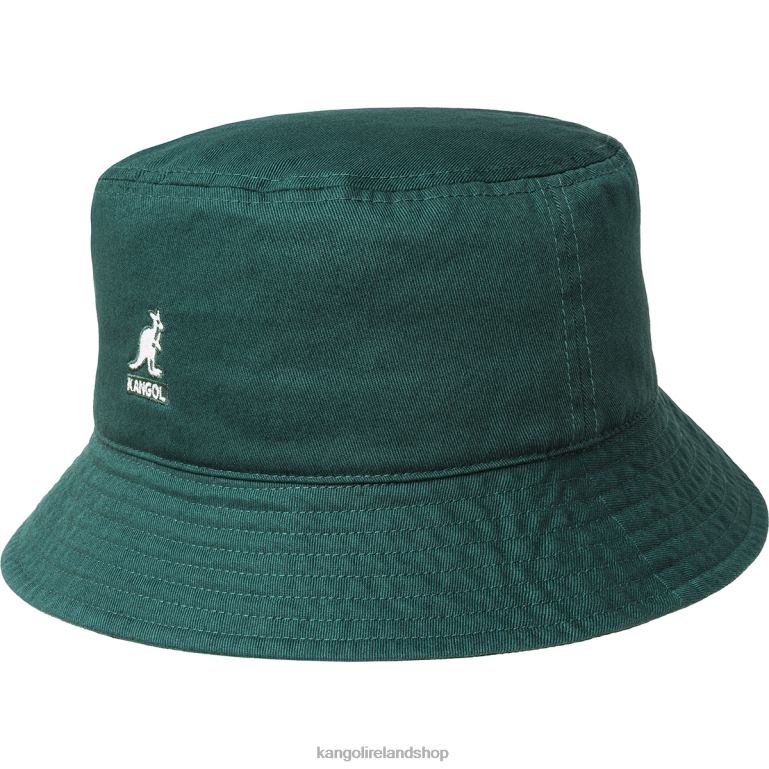 IE Kangol Washed Bucket Hat Pine Unisex Accessories 6B26V581