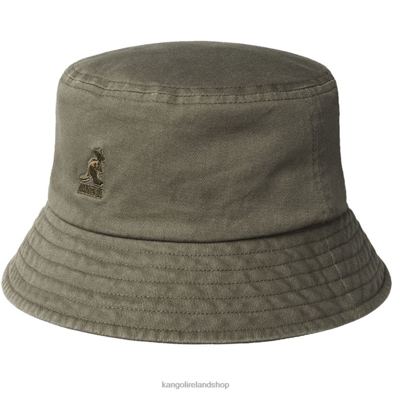 IE Kangol Washed Bucket Hat Smog Unisex Accessories 6B26V582