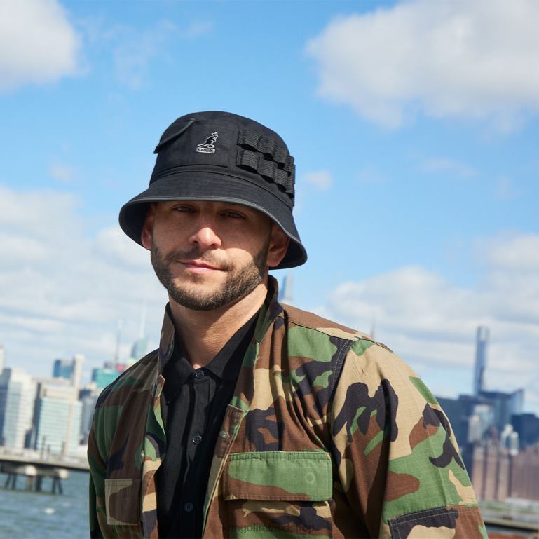 IE Kangol Waxed Utility Bucket Dark Blue Unisex Accessories 6B26V665