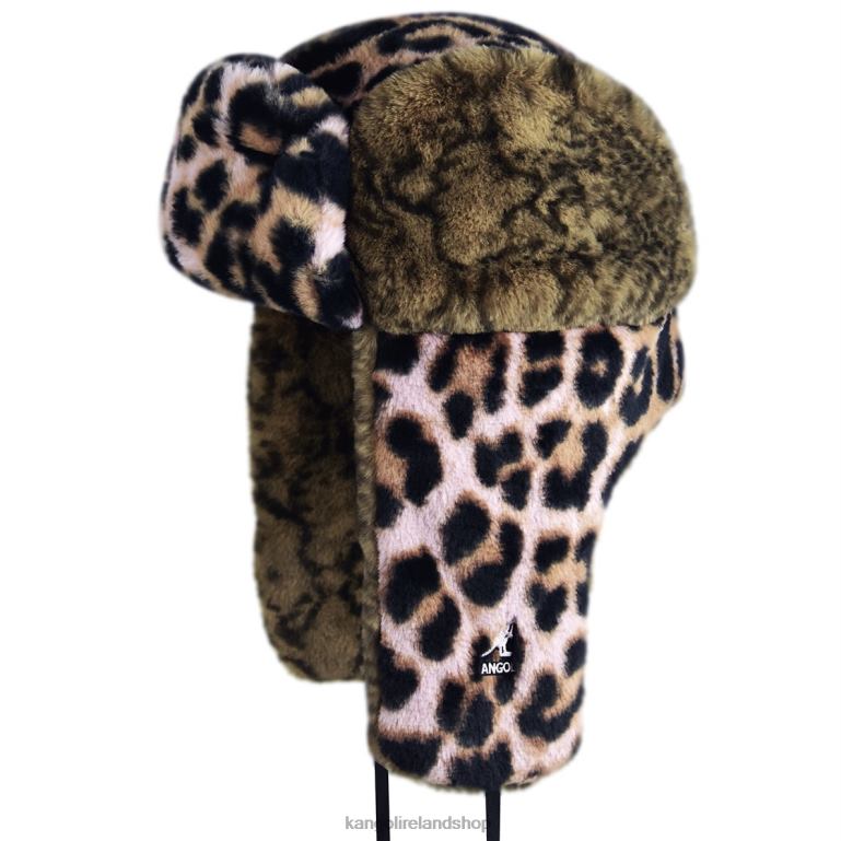 IE Kangol Wild Fur Trapper Pepto/Mahogany Unisex Accessories 6B26V839