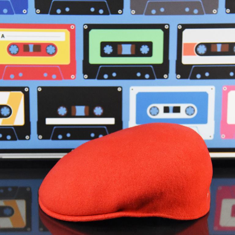 IE Kangol Wool 504 Cherry Glow Unisex Accessories 6B26V146