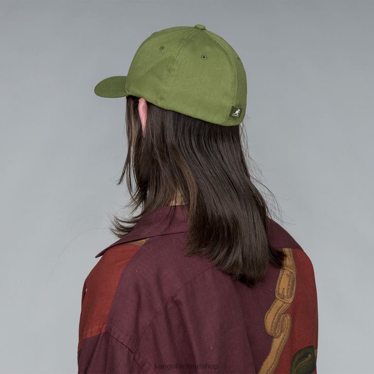 IE Kangol Wool Flexfit Baseball Olive Unisex Accessories 6B26V321