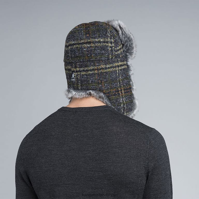 IE Kangol Wool Ushanka Dark Flannel Unisex Accessories 6B26V852