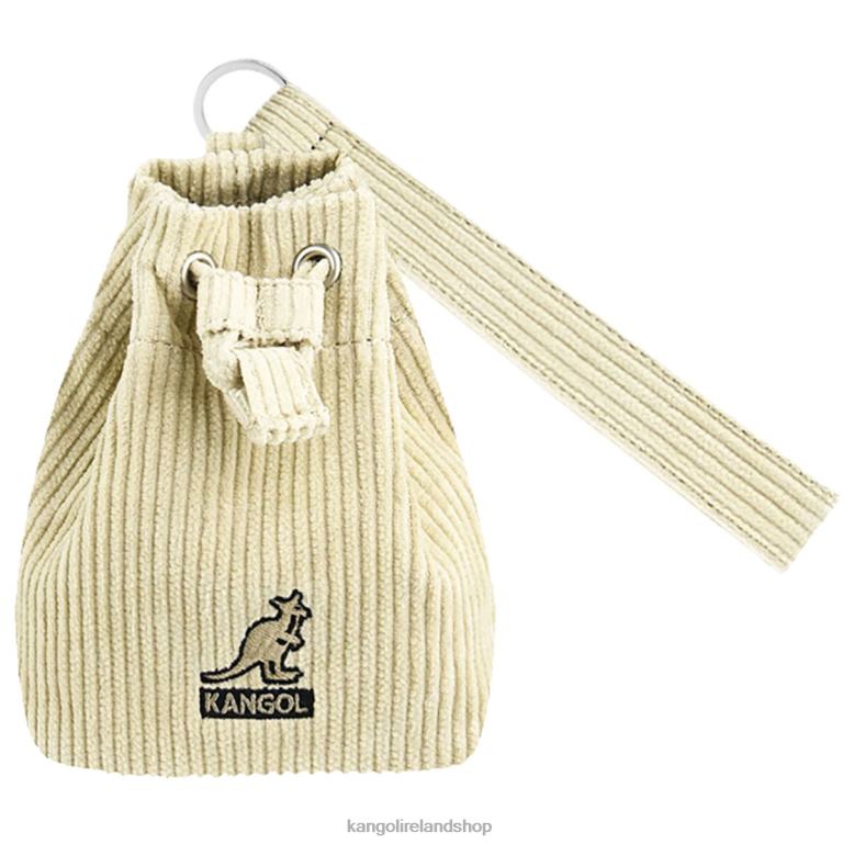IE Kangol Corduroy Mini Bucket bag Keychain Beige Unisex Accessories 6B26V1245