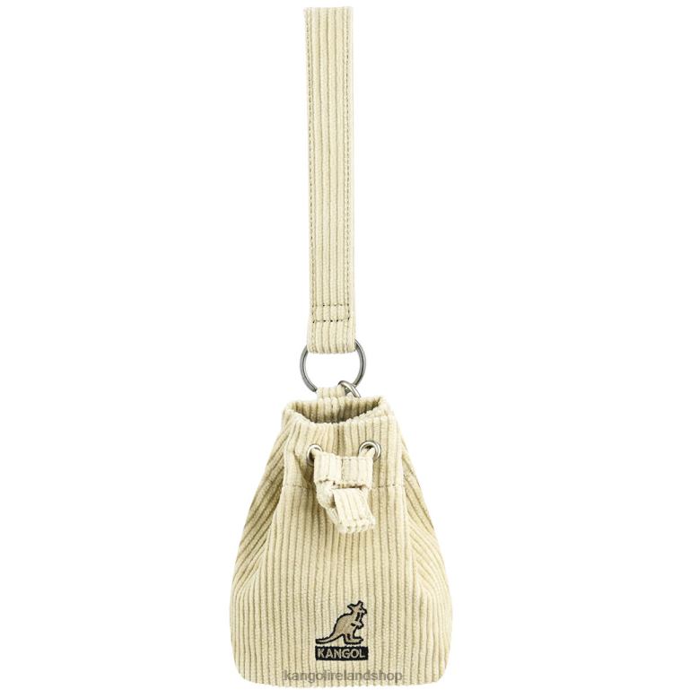 IE Kangol Corduroy Mini Bucket bag Keychain Beige Unisex Accessories 6B26V1245