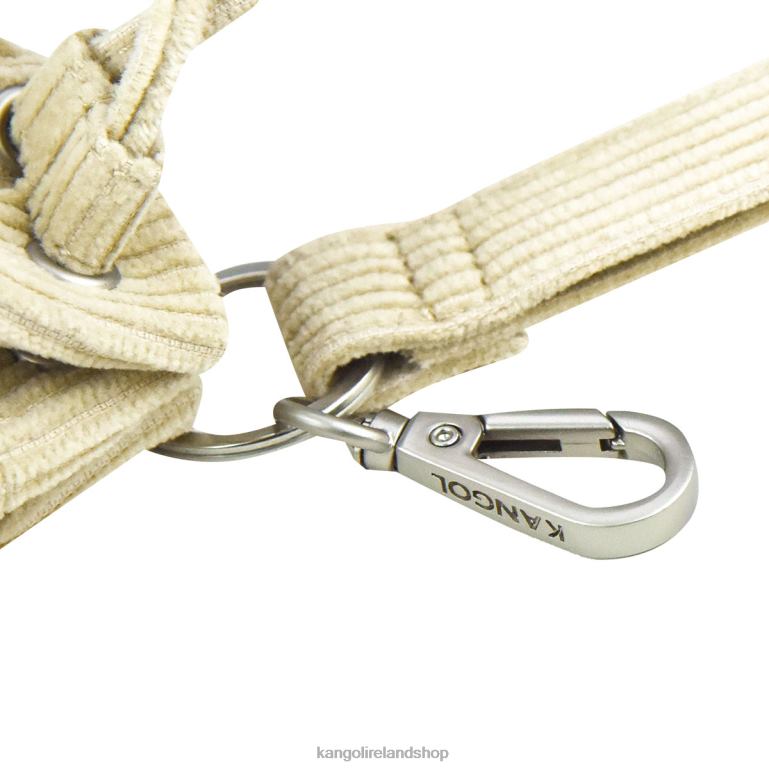 IE Kangol Corduroy Mini Bucket bag Keychain Beige Unisex Accessories 6B26V1245