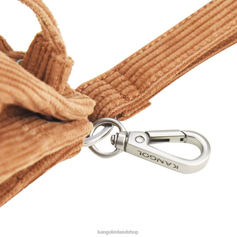 IE Kangol Corduroy Mini Bucket bag Keychain Brown Unisex Accessories 6B26V1246