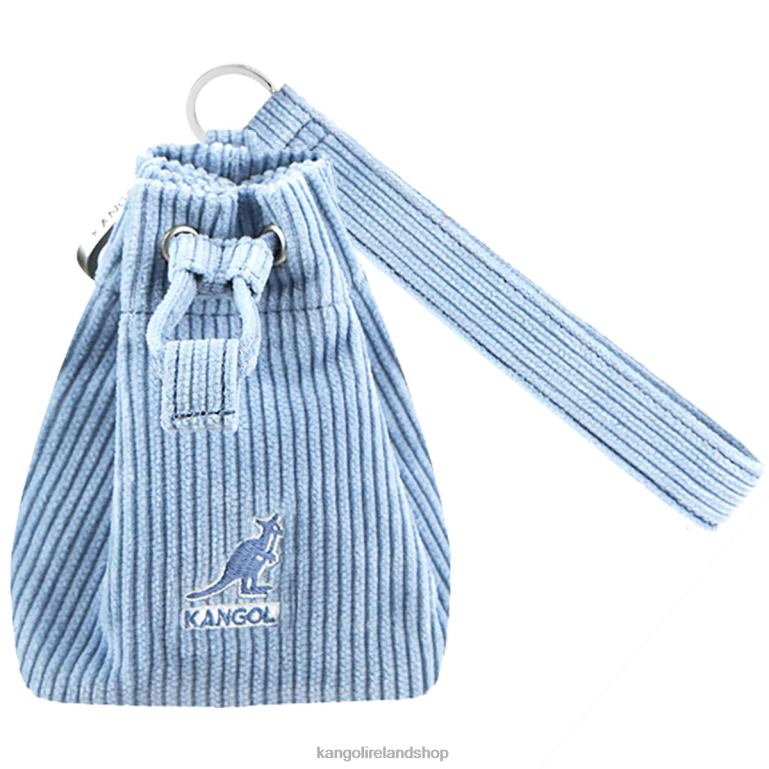IE Kangol Corduroy Mini Bucket bag Keychain Melange Blue Unisex Accessories 6B26V1247