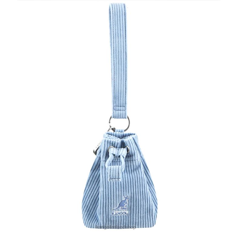 IE Kangol Corduroy Mini Bucket bag Keychain Melange Blue Unisex Accessories 6B26V1247