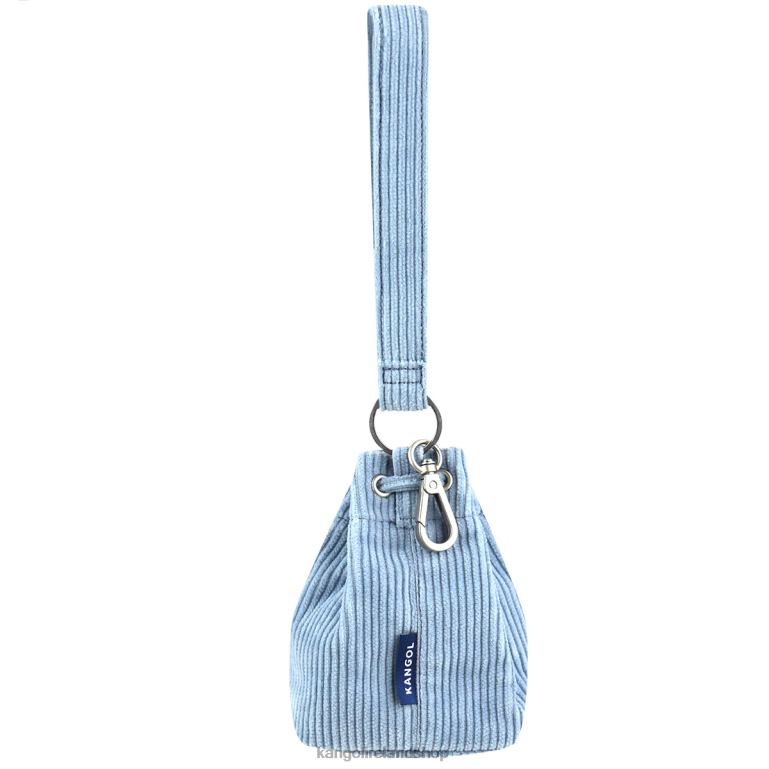 IE Kangol Corduroy Mini Bucket bag Keychain Melange Blue Unisex Accessories 6B26V1247