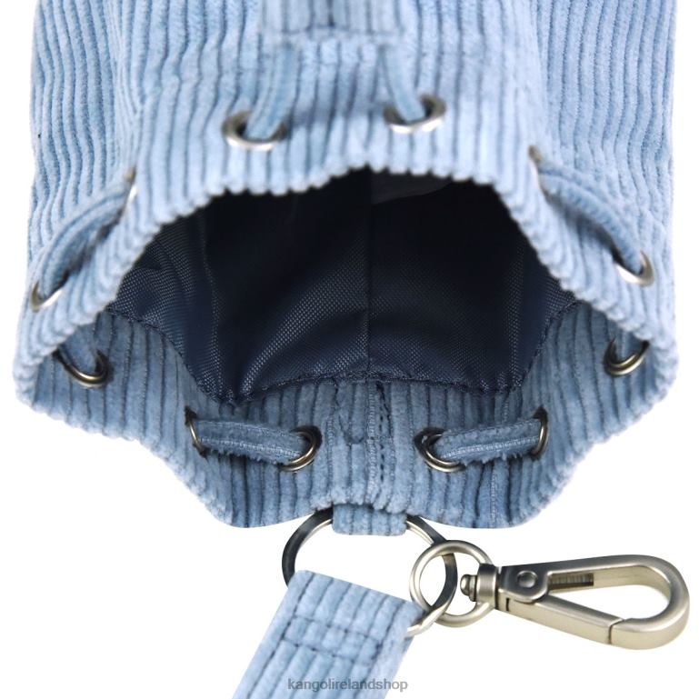 IE Kangol Corduroy Mini Bucket bag Keychain Melange Blue Unisex Accessories 6B26V1247