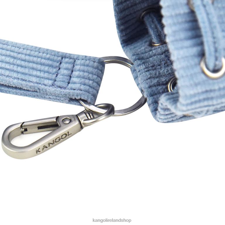 IE Kangol Corduroy Mini Bucket bag Keychain Melange Blue Unisex Accessories 6B26V1247