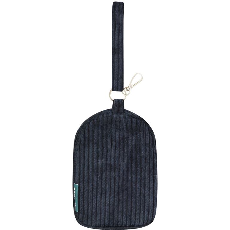 IE Kangol Cord V Mini Pouch Charm Navy Unisex Accessories 6B26V1250