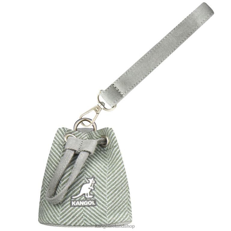 IE Kangol Herringbone Mini Pouch Charm Mint Unisex Accessories 6B26V1258
