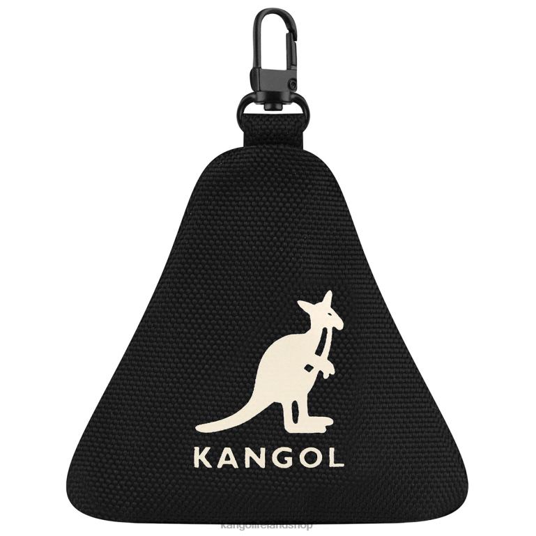 IE Kangol Gear I Triangle Pouch Charm Black Unisex Accessories 6B26V1265