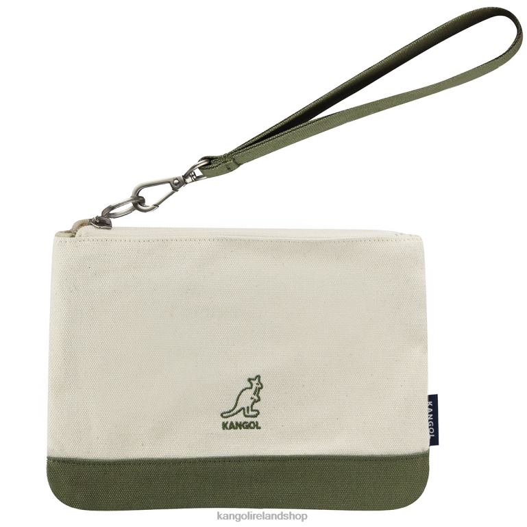 IE Kangol Lucky Canvas Pouch Set Khaki Unisex Accessories 6B26V962