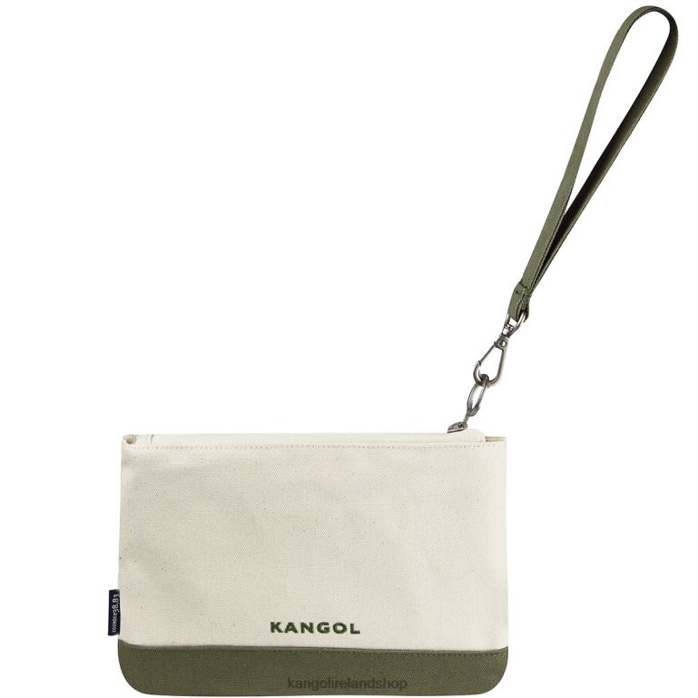IE Kangol Lucky Canvas Pouch Set Khaki Unisex Accessories 6B26V962