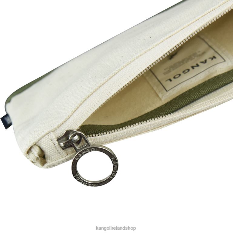 IE Kangol Lucky Canvas Pouch Set Khaki Unisex Accessories 6B26V962