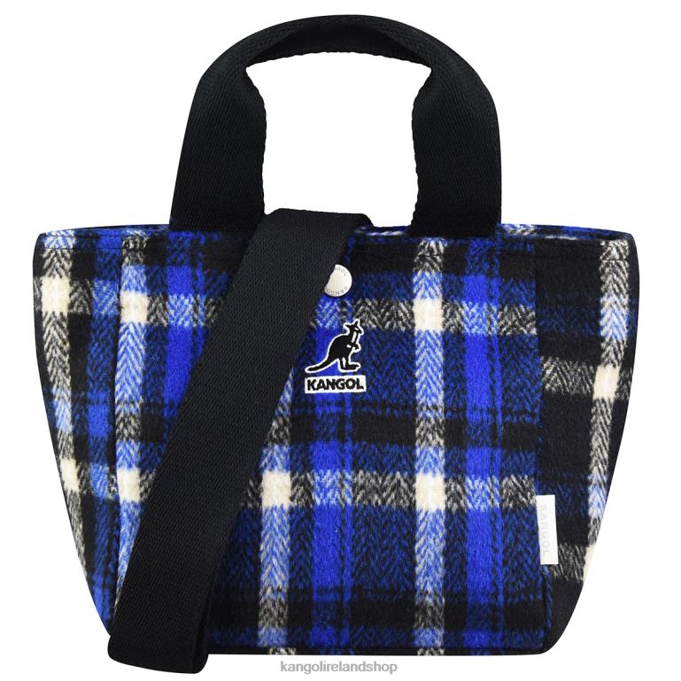 IE Kangol Checker II Tote Bag Navy Plaid Unisex Accessories 6B26V973