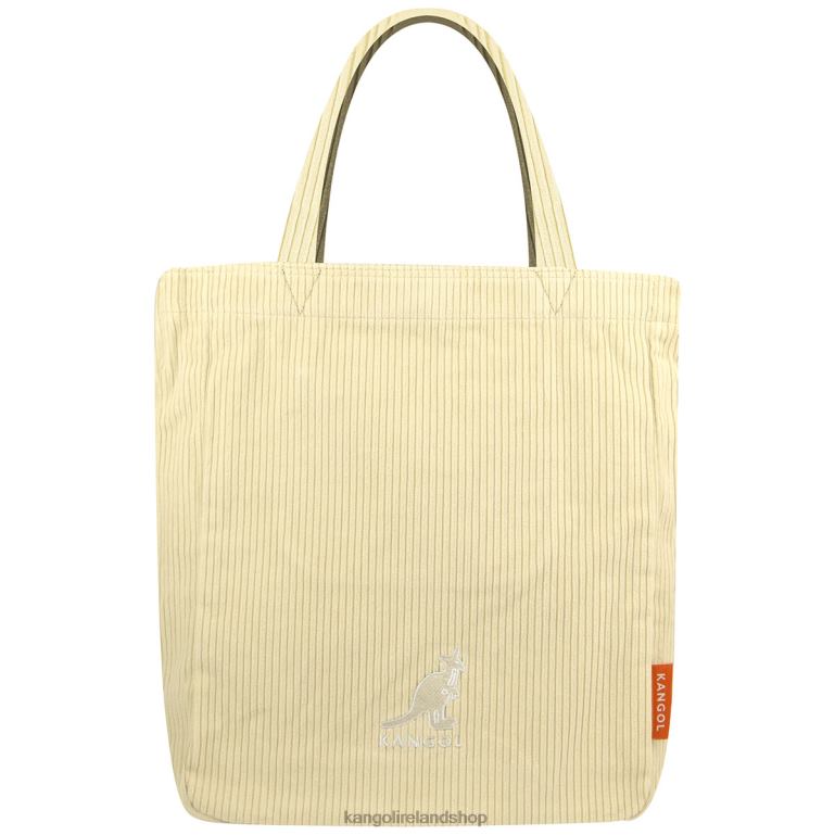 IE Kangol Cord V Shoulder Tote Beige Unisex Accessories 6B26V974
