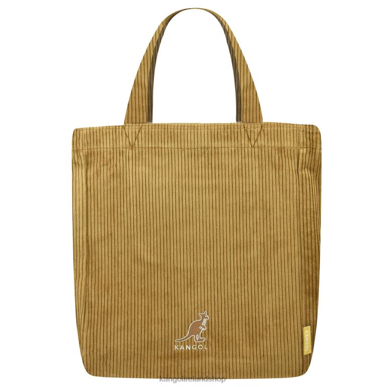 IE Kangol Cord V Shoulder Tote Brown Unisex Accessories 6B26V975