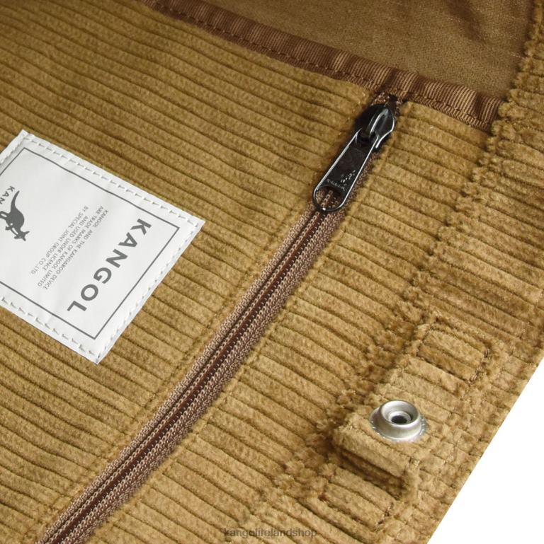 IE Kangol Cord V Shoulder Tote Brown Unisex Accessories 6B26V975