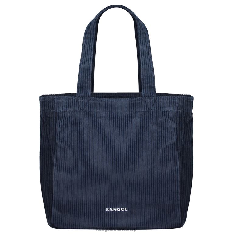 IE Kangol Cord V Shoulder Tote Navy Unisex Accessories 6B26V976