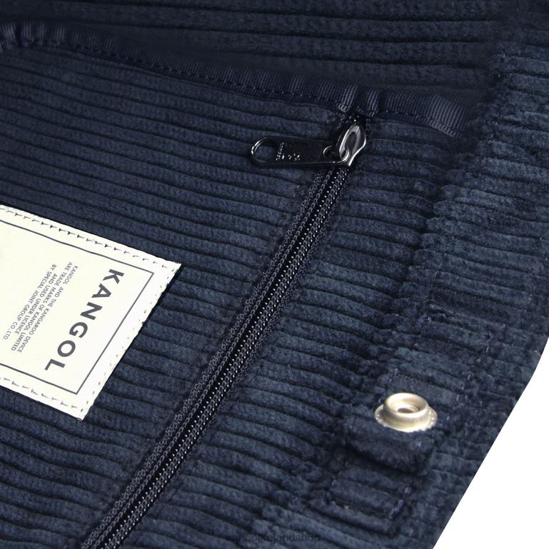 IE Kangol Cord V Shoulder Tote Navy Unisex Accessories 6B26V976